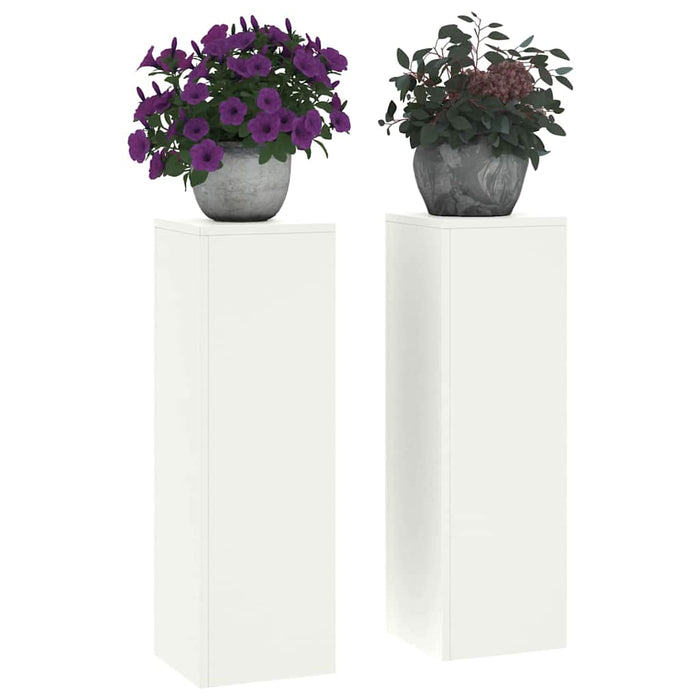 Suport pentru plante 2 pcs Alb 24 x 24 x 75 cm Oțel - WALTI WALTI