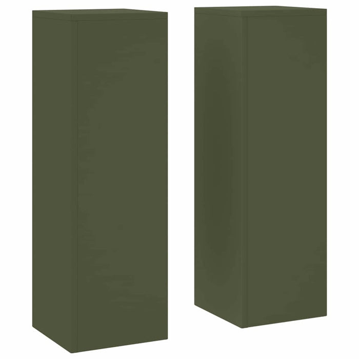 Suport pentru plante 2 pcs Olivengrønn 24 x 24 x 75 cm Oțel - WALTI WALTI