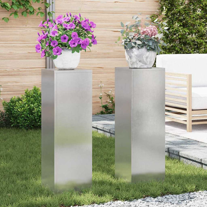 Suport pentru plante 2 buc. Argintiu 24 x 24 x 75 cm - WALTI WALTI