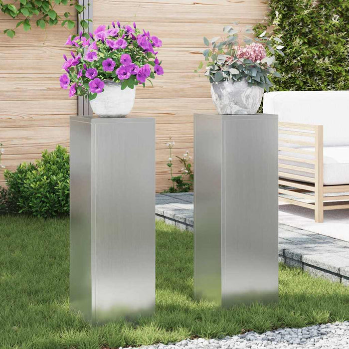 Suport pentru plante 2 buc. Argintiu 24 x 24 x 75 cm - WALTI WALTI