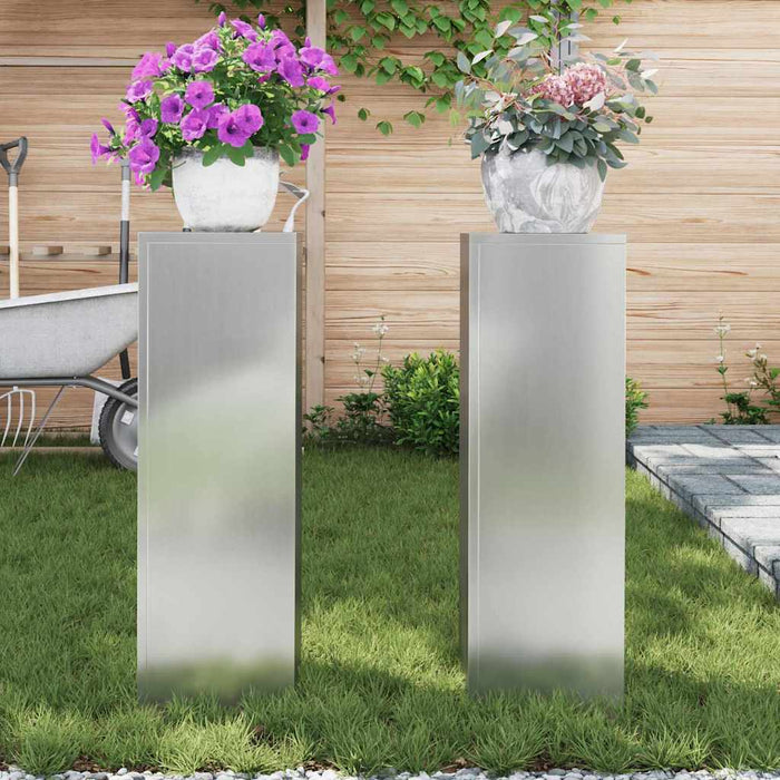 Suport pentru plante 2 buc. Argintiu 24 x 24 x 75 cm - WALTI WALTI
