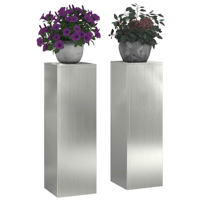 Suport pentru plante 2 buc. Argintiu 24 x 24 x 75 cm - WALTI WALTI