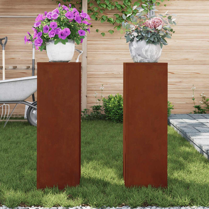 Suport pentru plante 2 buc. Ruginit 24 x 24 x 75 cm - WALTI WALTI