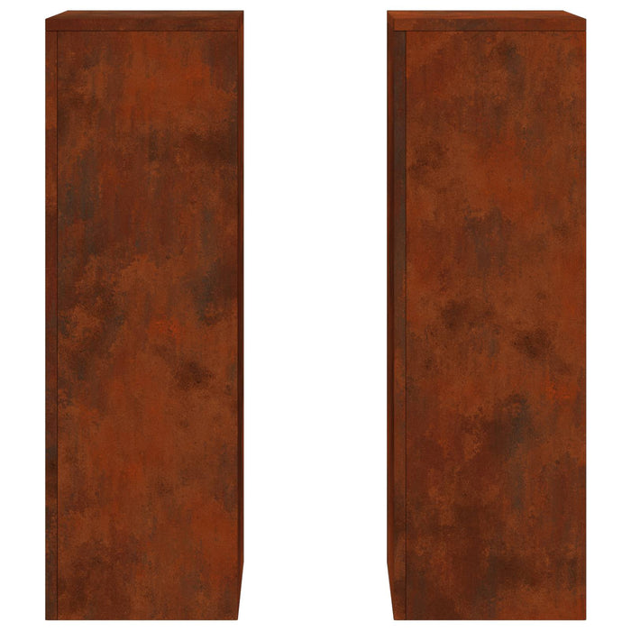 Suport pentru plante 2 buc. Ruginit 24 x 24 x 75 cm - WALTI WALTI
