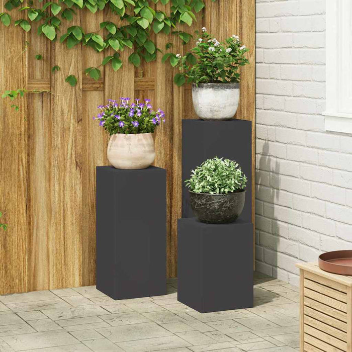 Suport pentru plante 3 pcs Negru Oțel - WALTI WALTI