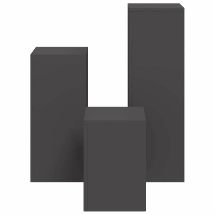 Suport pentru plante 3 pcs Negru Oțel - WALTI WALTI