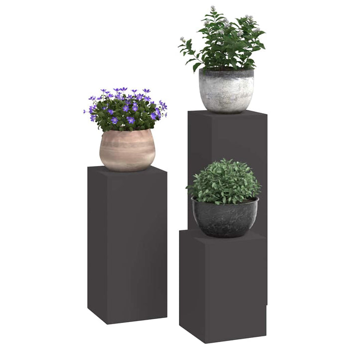Suport pentru plante 3 pcs Negru Oțel - WALTI WALTI
