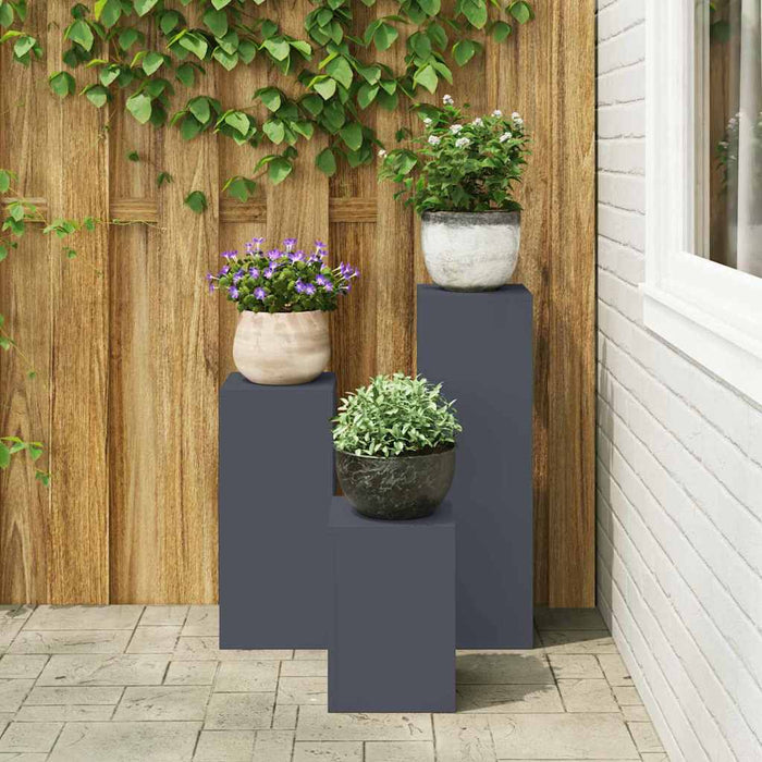 Suport pentru plante 3 pcs Antracit Oțel - WALTI WALTI