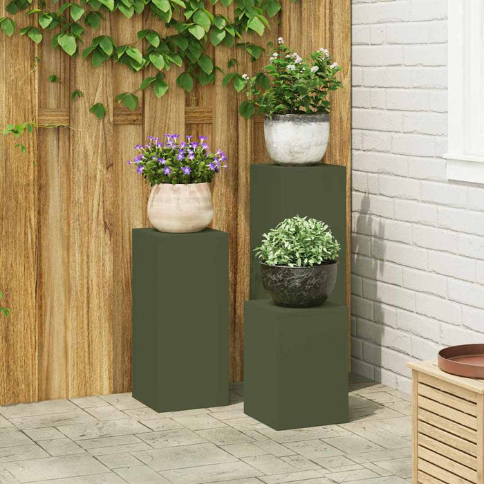 Suport pentru plante 3 pcs Olivengrønn Oțel - WALTI WALTI