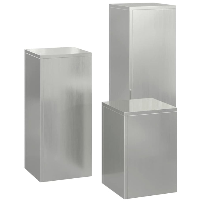 Suport pentru plante 3 buc. Argintiu 24 x 24 x 75 cm - WALTI WALTI