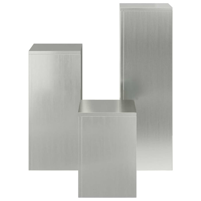 Suport pentru plante 3 buc. Argintiu 24 x 24 x 75 cm - WALTI WALTI