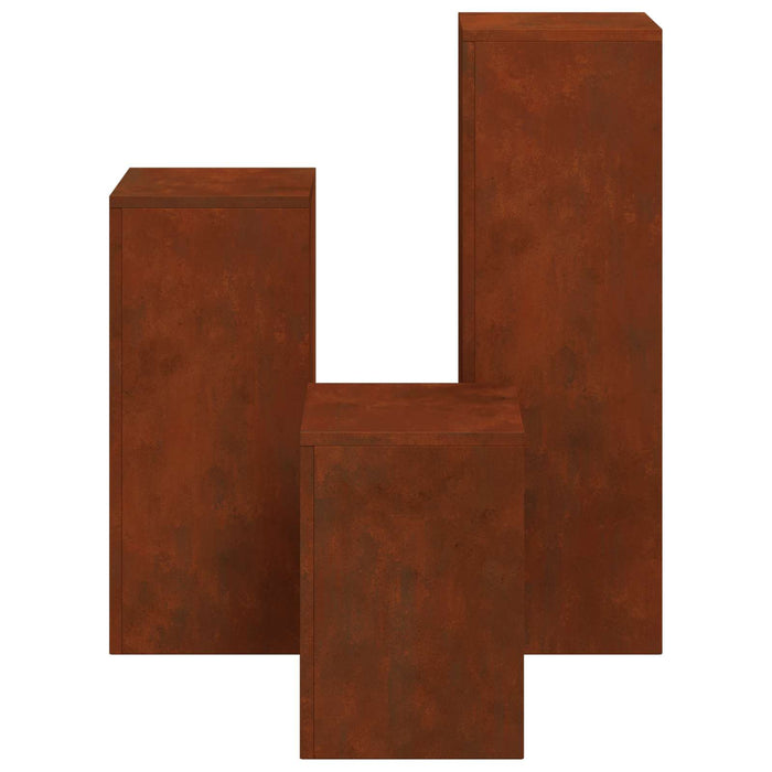 Suport pentru plante 3 buc. Ruginit 24 x 24 x 75 cm - WALTI WALTI