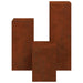 Suport pentru plante 3 buc. Ruginit 24 x 24 x 75 cm - WALTI WALTI