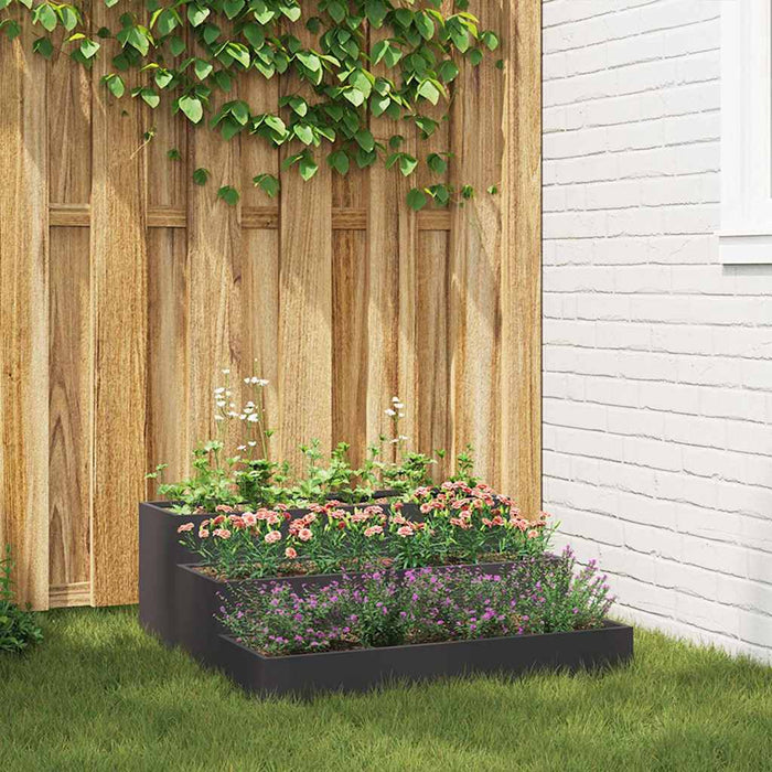 Vază pentru Grădină Negru 90 x 90 x 35 cm Oțel laminat la rece - WALTI WALTI