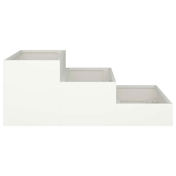 Vază pentru Grădină Alb 90 x 90 x 35 cm Oțel laminat la rece - WALTI WALTI