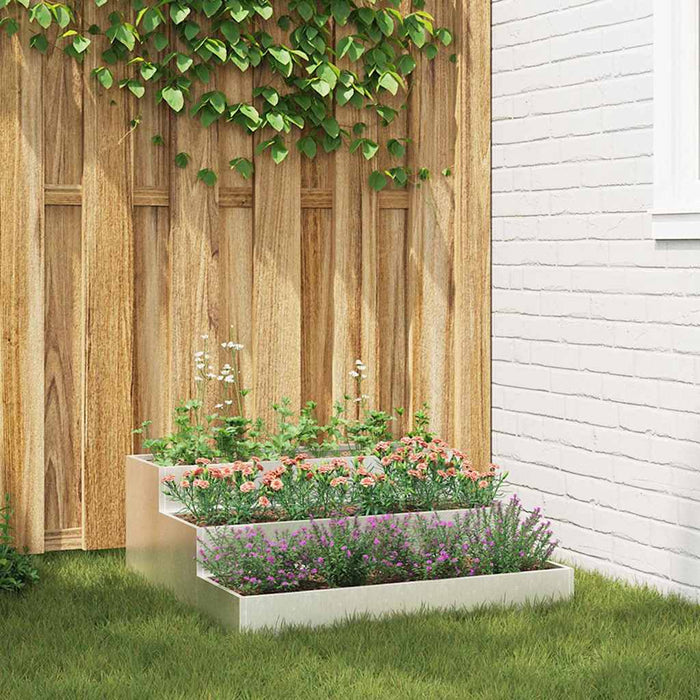 Vază pentru Grădină Argintiu 90 x 90 x 35 cm Oţel inoxidabil - WALTI WALTI