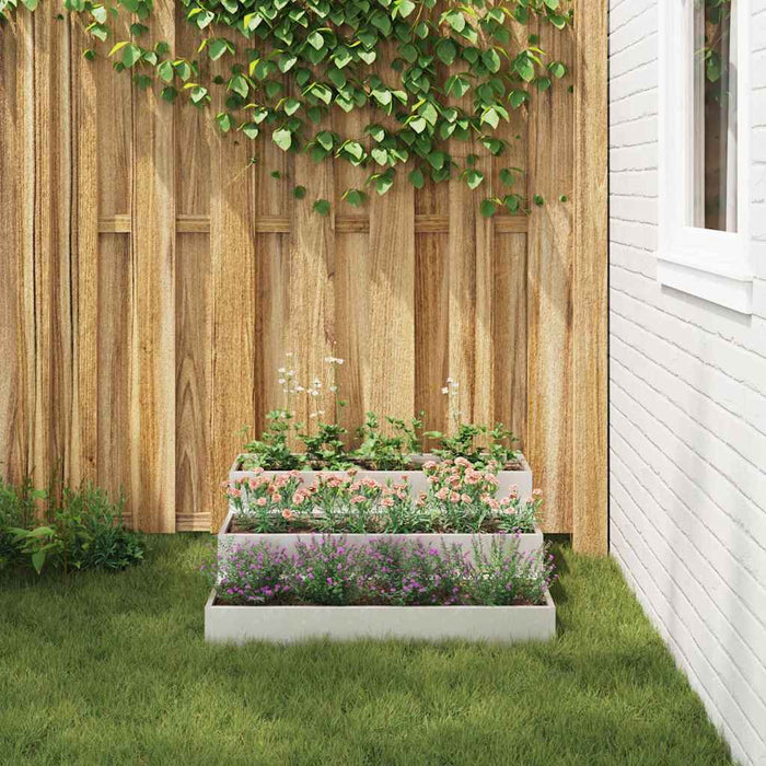 Vază pentru Grădină Argintiu 90 x 90 x 35 cm Oţel inoxidabil - WALTI WALTI