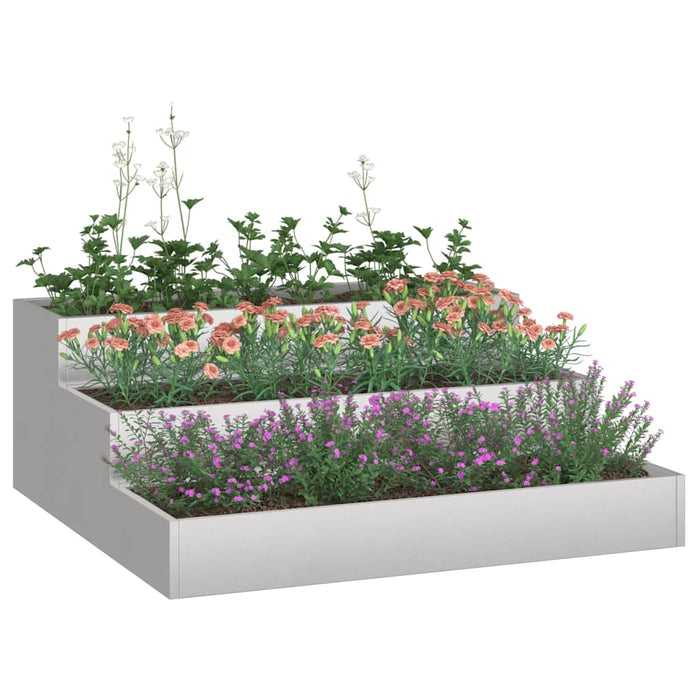 Vază pentru Grădină Argintiu 90 x 90 x 35 cm Oţel inoxidabil - WALTI WALTI