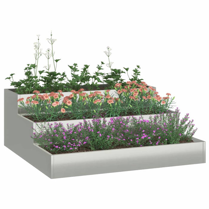 Vază pentru Grădină Argintiu 90 x 90 x 35 cm Oțel Galvanizat - WALTI WALTI