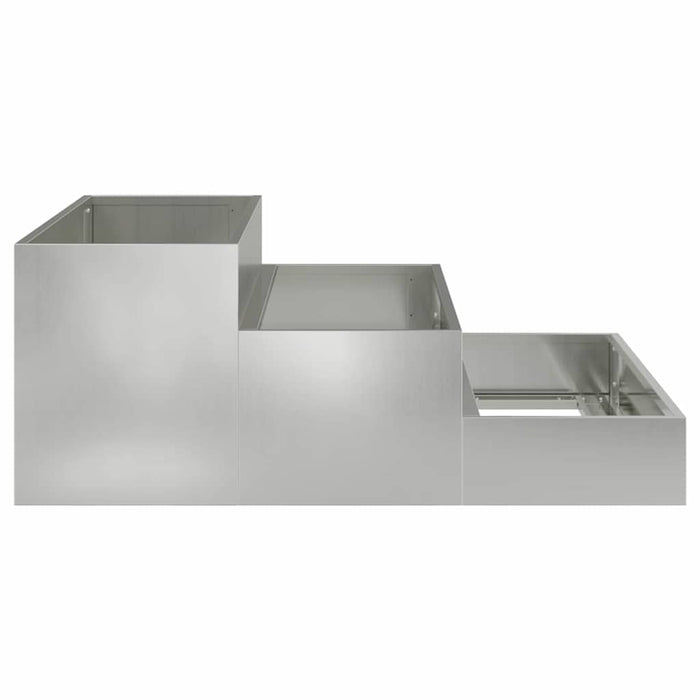 Vază pentru Grădină Argintiu 90 x 90 x 35 cm Oțel Galvanizat - WALTI WALTI