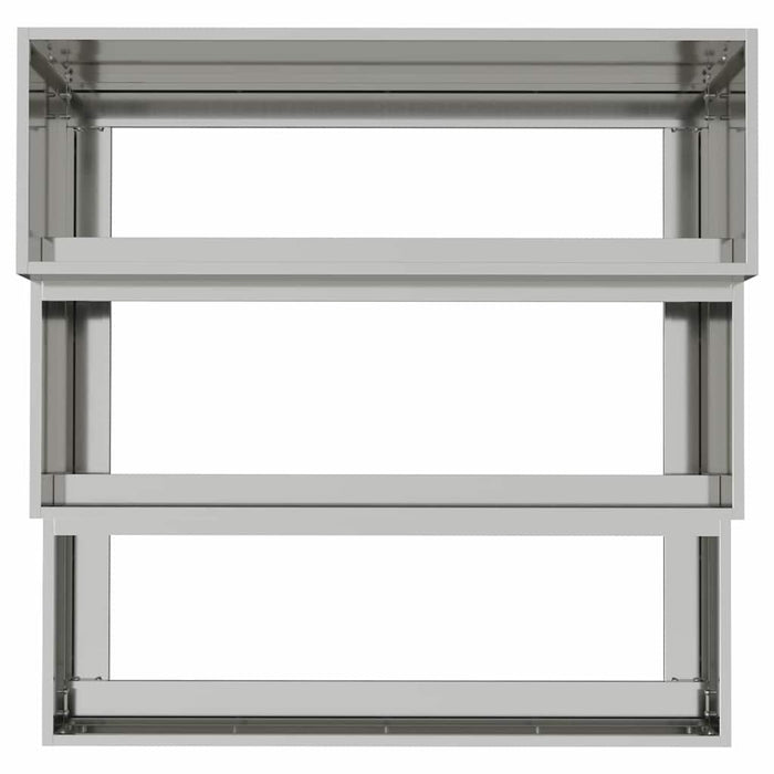 Vază pentru Grădină Argintiu 90 x 90 x 35 cm Oțel Galvanizat - WALTI WALTI