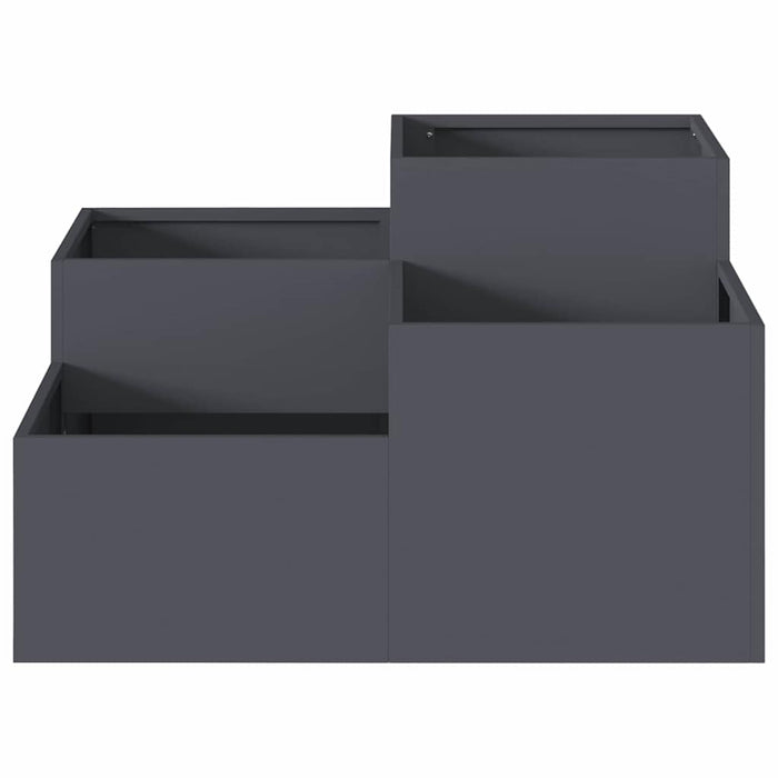 Vază pentru Grădină Antracit 80 x 80 x 48 cm Oțel - WALTI WALTI