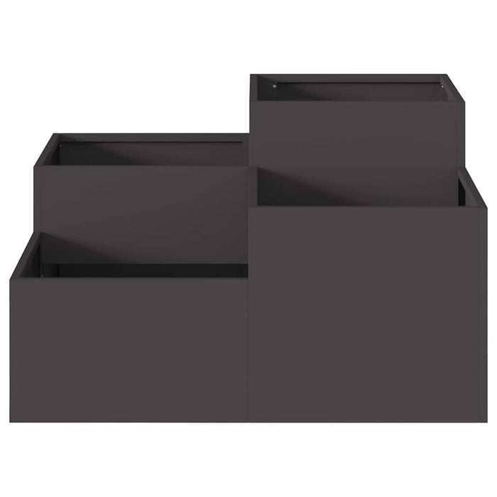 Vază pentru Grădină Negru 100 x 100 x 48 cm Oțel - WALTI WALTI