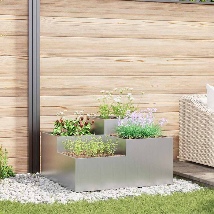 Vază pentru Grădină Argintiu 100 x 100 x 48 cm Oțel galvanizat - WALTI WALTI