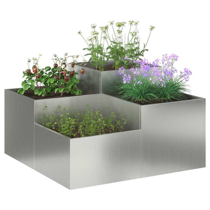 Vază pentru Grădină Argintiu 100 x 100 x 48 cm Oțel galvanizat - WALTI WALTI