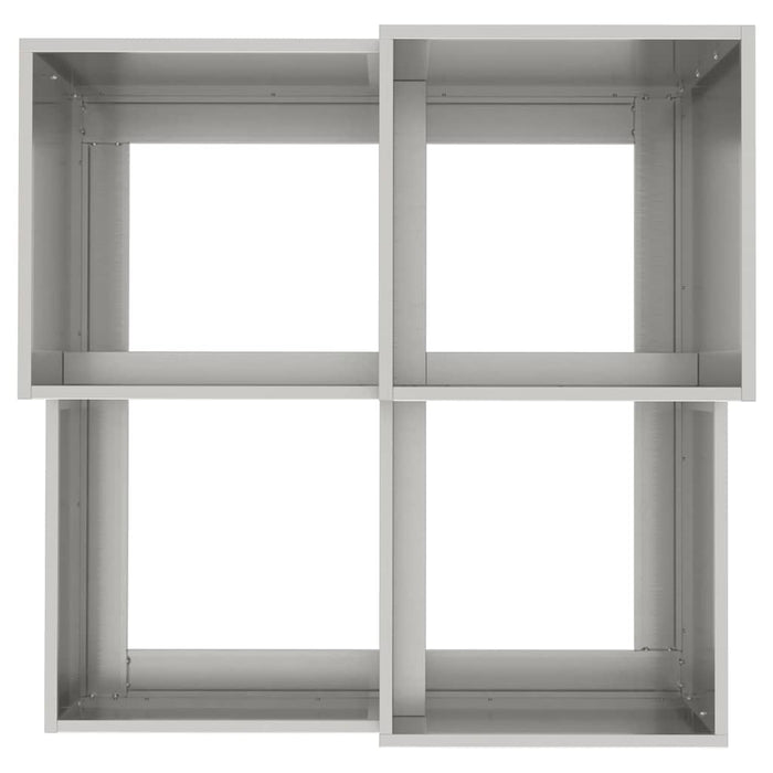 Vază pentru Grădină Argintiu 80 x 80 x 60 cm Oțel inoxidabil - WALTI WALTI