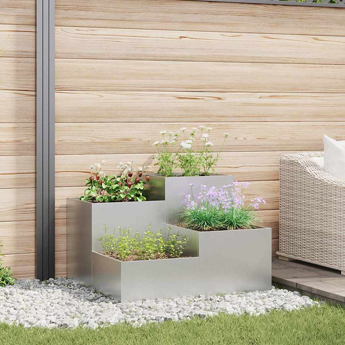 Vază pentru Grădină Argintiu 80 x 80 x 60 cm Oțel galvanizat - WALTI WALTI