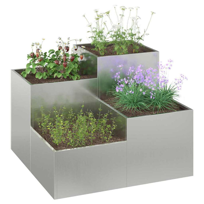 Vază pentru Grădină Argintiu 80 x 80 x 60 cm Oțel galvanizat - WALTI WALTI
