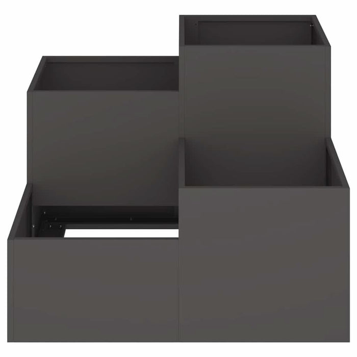 Vază pentru Grădină Negru 100 x 100 x 60 cm Oțel - WALTI WALTI