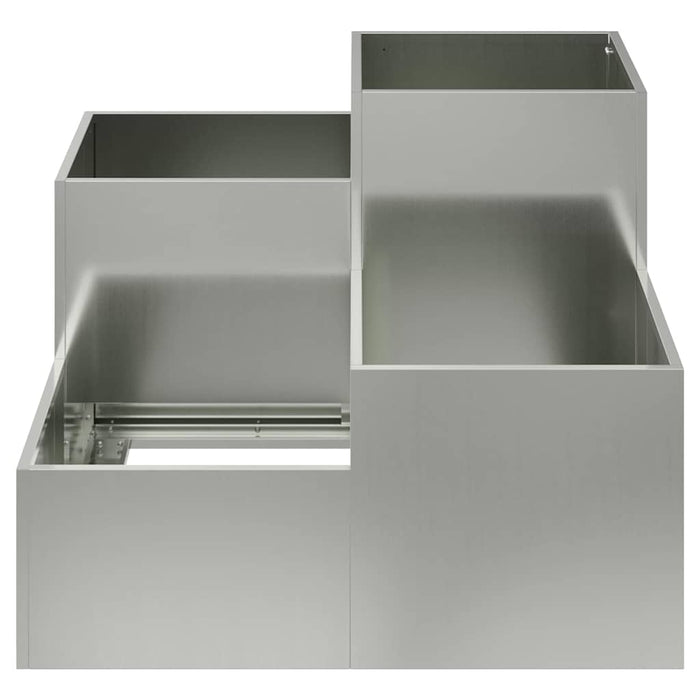 Vază pentru Grădină Argintiu 100 x 100 x 60 cm Oțel galvanizat - WALTI WALTI