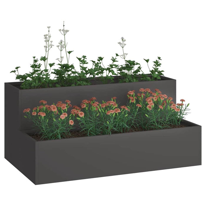 Vază pentru Grădină Negru 100 x 60 x 45 cm Oțel laminat la rece - WALTI WALTI