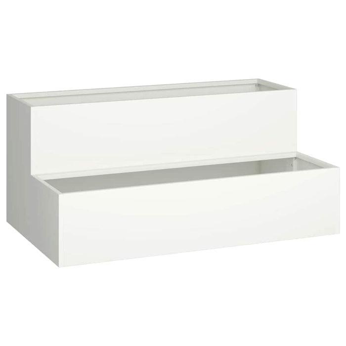 Vază pentru Grădină Alb 100 x 60 x 45 cm Oțel laminat la rece - WALTI WALTI