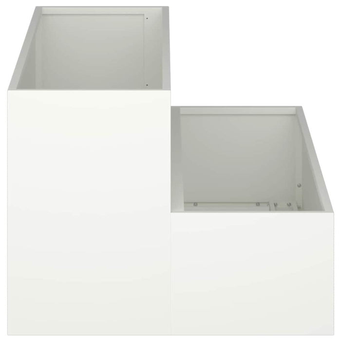 Vază pentru Grădină Alb 100 x 60 x 45 cm Oțel laminat la rece - WALTI WALTI