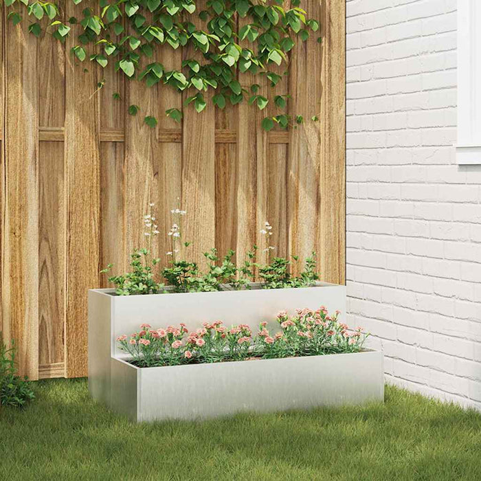 Vază pentru Grădină Argintiu 100 x 60 x 45 cm Oţel inoxidabil - WALTI WALTI