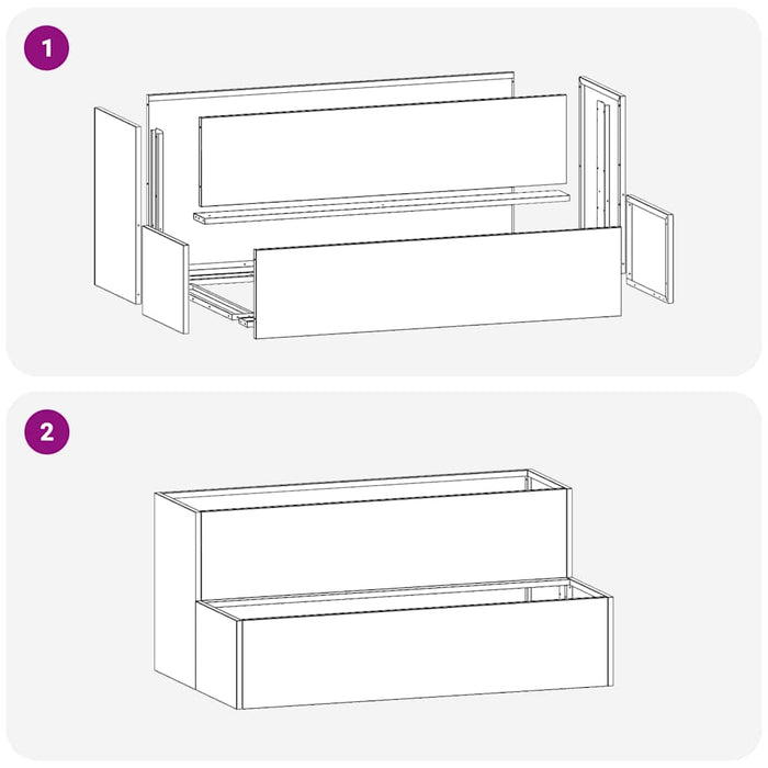 Vază pentru Grădină Argintiu 100 x 60 x 45 cm Oțel Galvanizat - WALTI WALTI