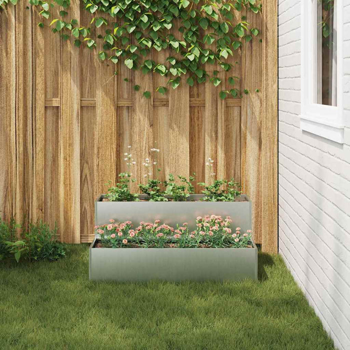 Vază pentru Grădină Argintiu 100 x 60 x 45 cm Oțel Galvanizat - WALTI WALTI