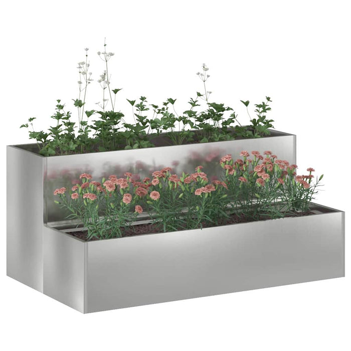 Vază pentru Grădină Argintiu 100 x 60 x 45 cm Oțel Galvanizat - WALTI WALTI