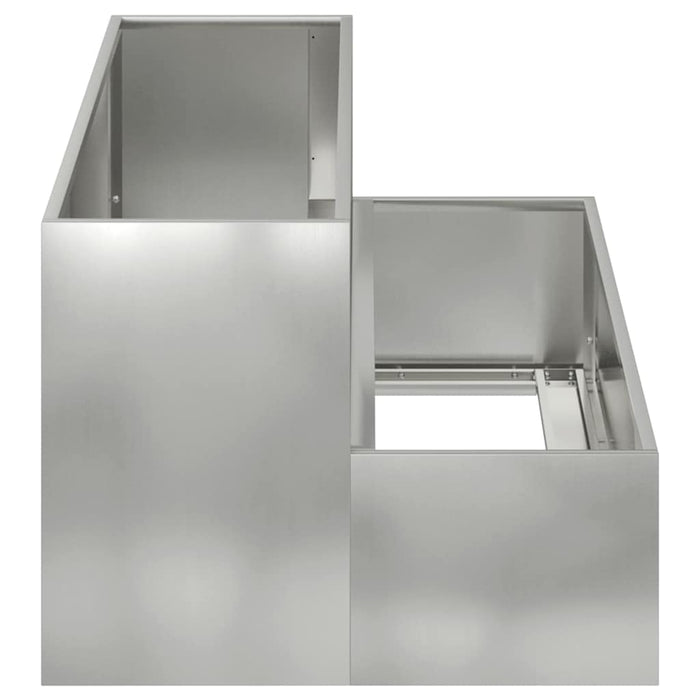 Vază pentru Grădină Argintiu 100 x 60 x 45 cm Oțel Galvanizat - WALTI WALTI