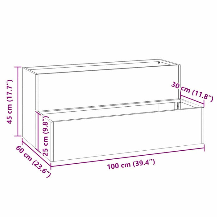 Vază pentru Grădină Ruginit 100 x 60 x 45 cm - WALTI WALTI