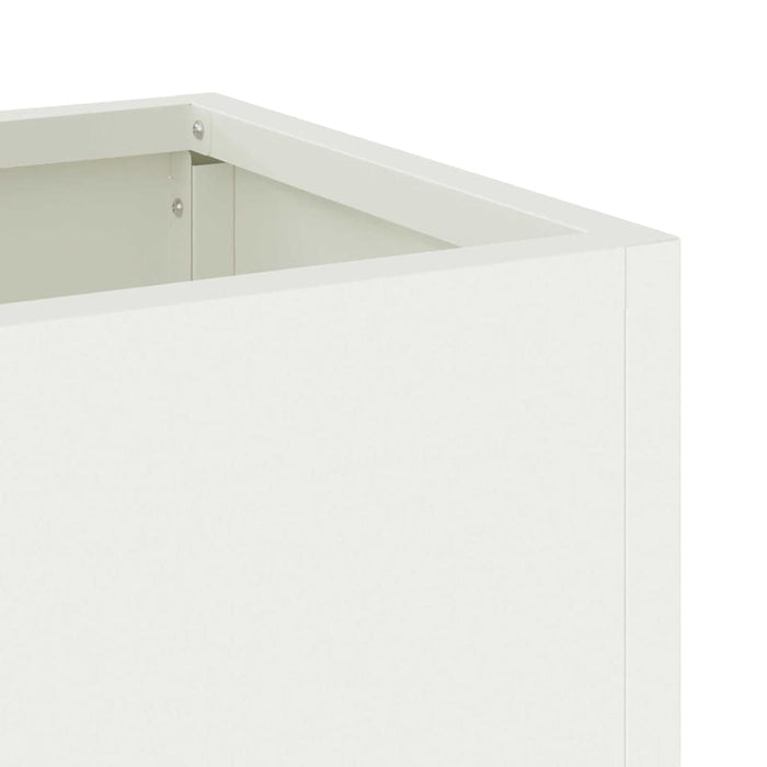 Ghiveci ridicat pentru grădină Alb 100 x 26 x 82 cm Oțel WALTI