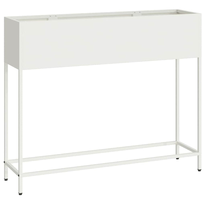 Ghiveci ridicat pentru grădină Alb 100 x 26 x 82 cm Oțel WALTI