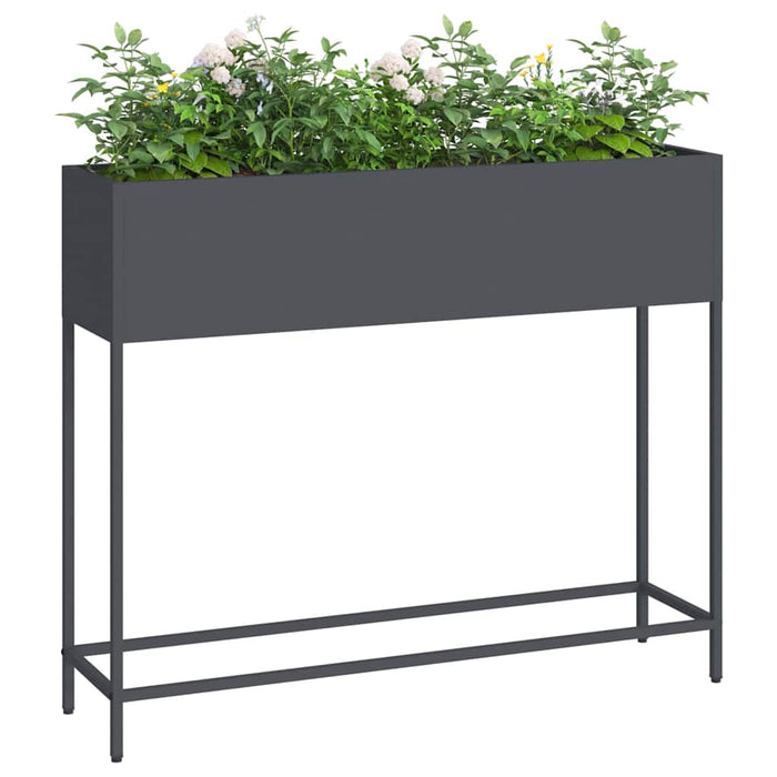 Ghiveci ridicat pentru grădină Antracit 100 x 26 x 82 cm Oțel - WALTI WALTI