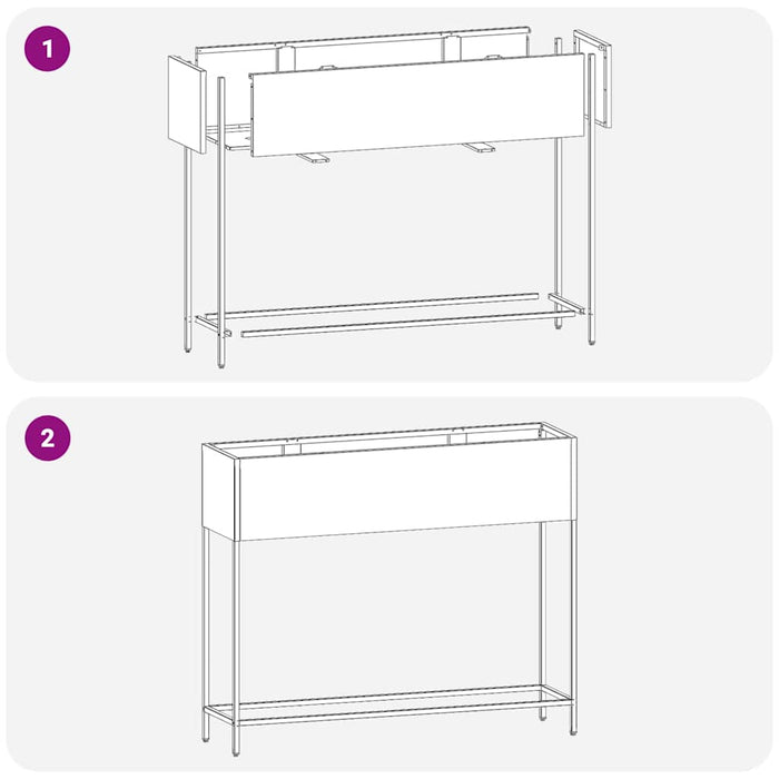 Ghiveci ridicat pentru grădină Argintiu 100 x 26 x 82 cm WALTI