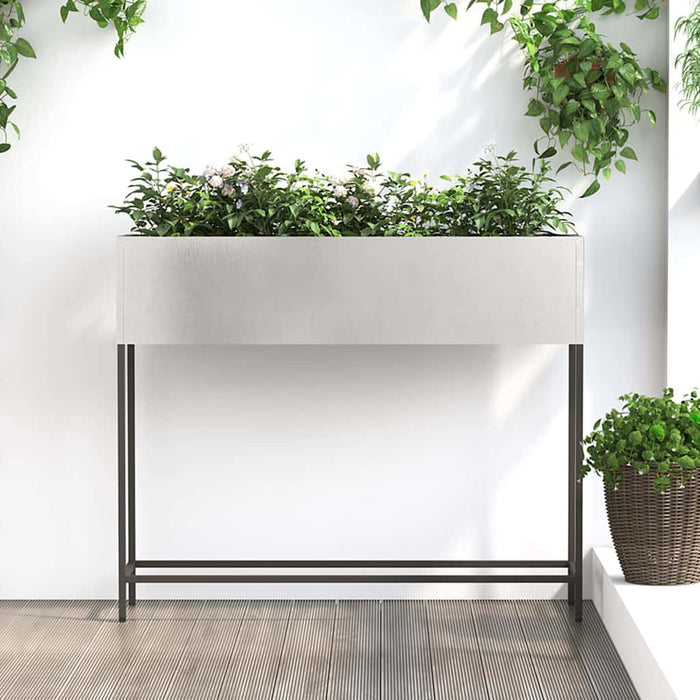 Ghiveci ridicat pentru grădină Argintiu 100 x 26 x 82 cm WALTI