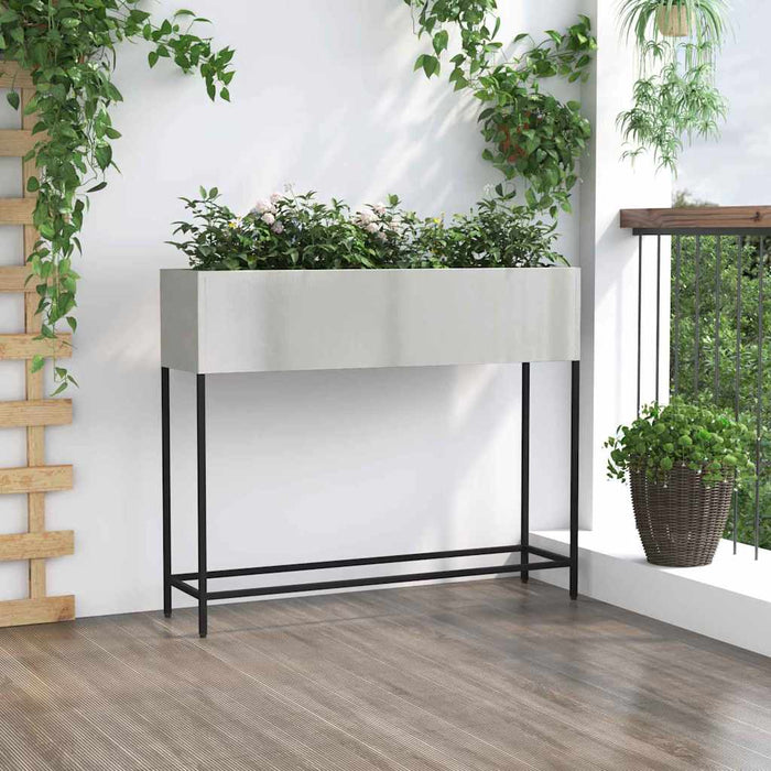 Ghiveci ridicat pentru grădină Argintiu 100 x 26 x 82 cm WALTI