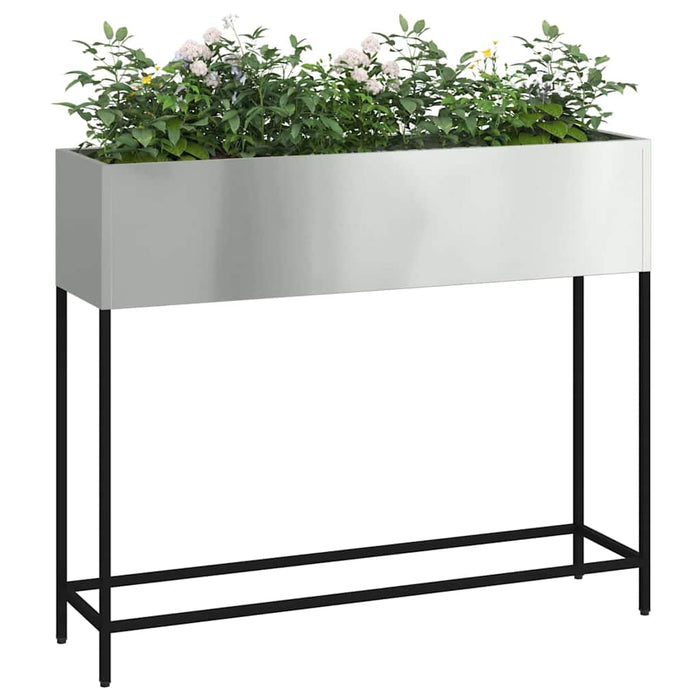 Ghiveci ridicat pentru grădină Argintiu 100 x 26 x 82 cm - WALTI WALTI